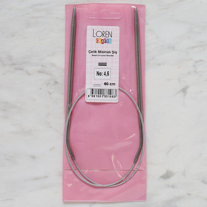 Loren Crafts 4,5 mm Çelik Misinalı Şiş 60 cm