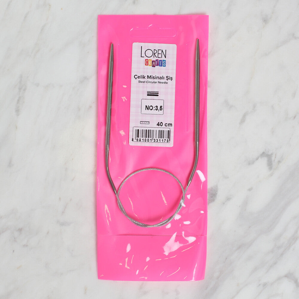 LOREN CRAFTS 3,5 MM ÇELİK MİSİNALI ŞİŞ  40 CM