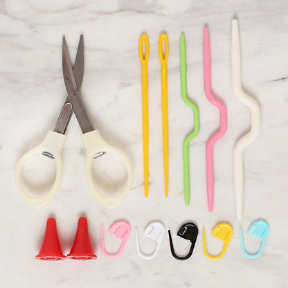 Loren Crafts Çantalı Tığ ve Örgü Aksesuarları Seti