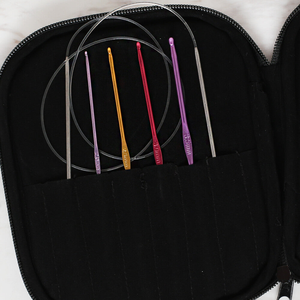 Loren Crafts Çantalı Tığ ve Örgü Aksesuarları Seti