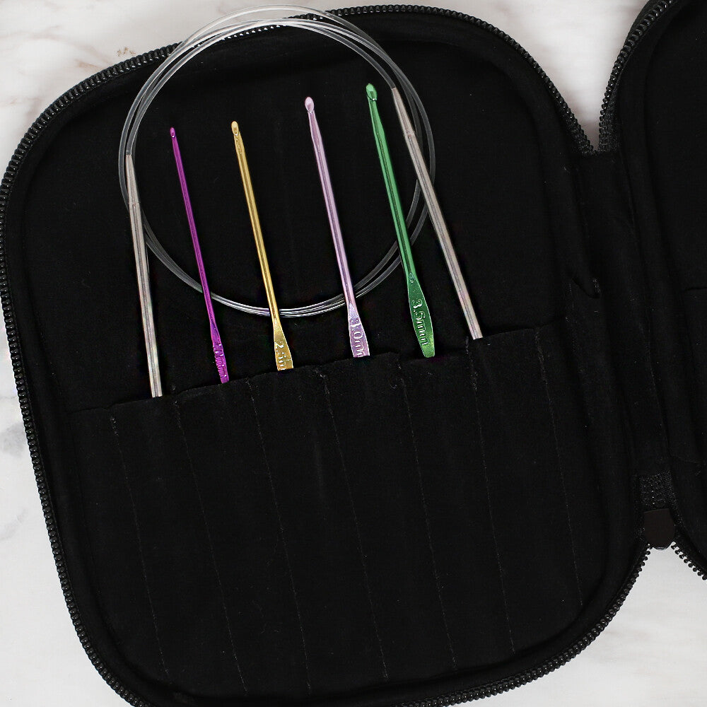 Loren Crafts Çantalı Tığ ve Örgü Aksesuarları Seti