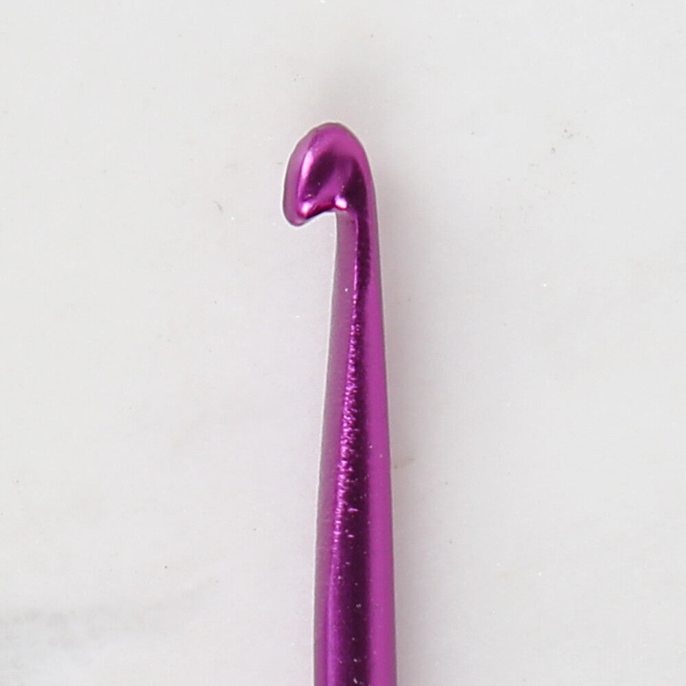 Loren Crafts 3,5 mm 35 cm Mor Renkli Metal Gagalı Örgü Tığ - LRN327