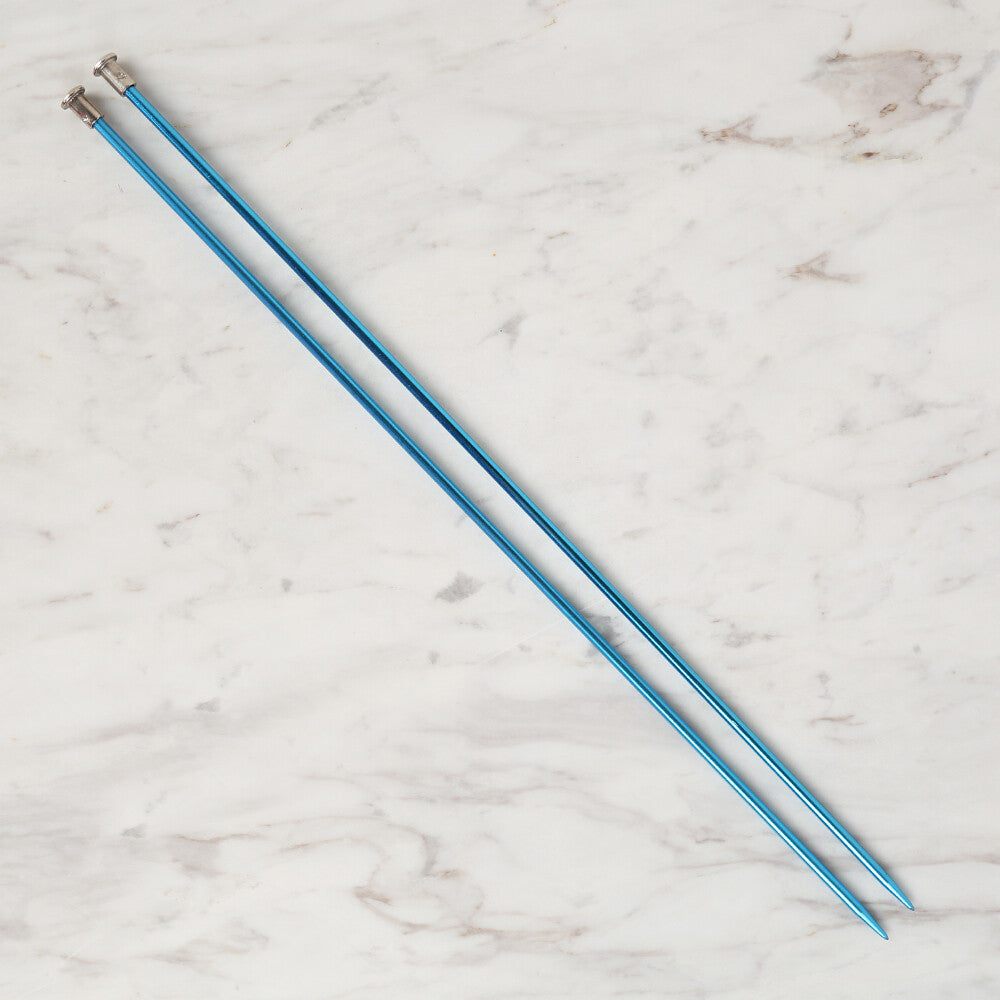 Loren Crafts 5 mm  35 cm Mavi Metal Örgü Şişi - LRN320