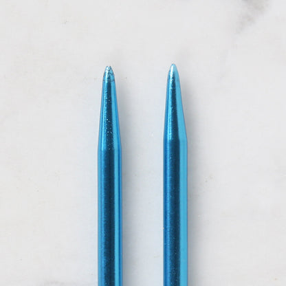 Loren Crafts 4,5 mm  35 cm Mavi Metal Örgü Şişi - LRN320
