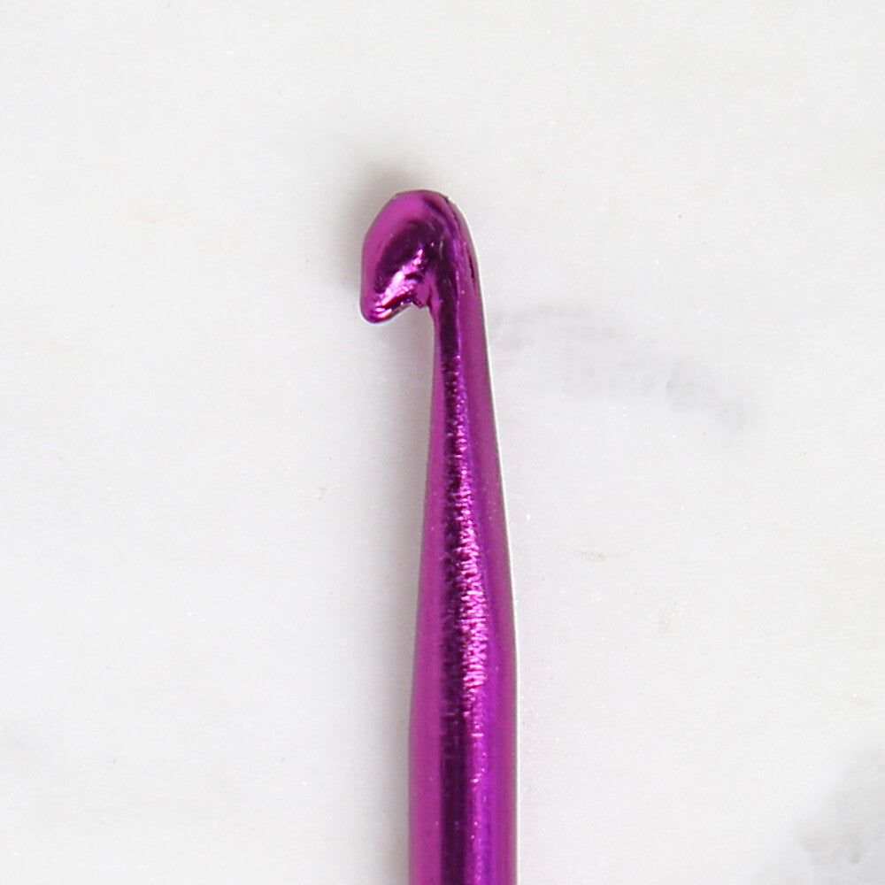 Loren Crafts 4,5 mm 25 cm Mor Metal Gagalı Örgü Tığ - LRN325