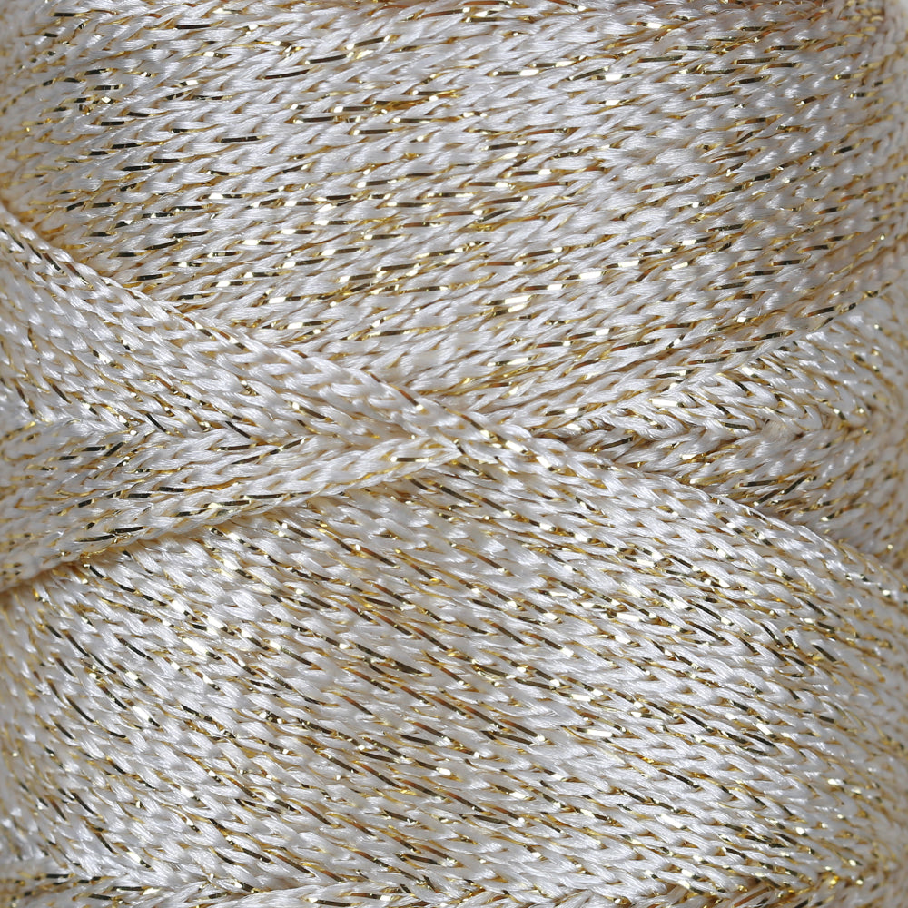 Loren Macrame Sparkle Simli Krem El Örgü İpi - RM 16