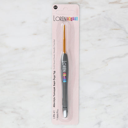Loren Crafts Altın Uçlu Yumuşak Saplı Yün Tığ LRN - 041 2,5 mm