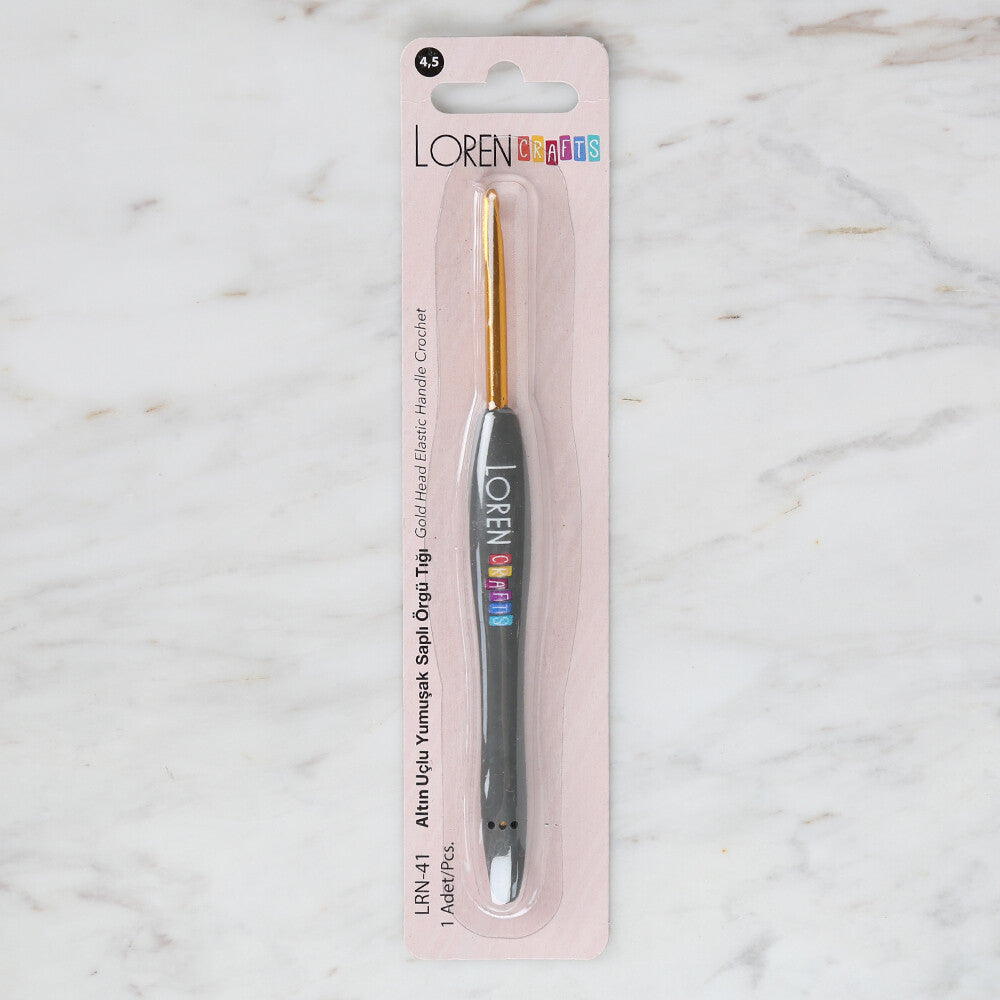 Loren Crafts Altın Uçlu Yumuşak Saplı Yün Tığ LRN - 041 4,5 mm