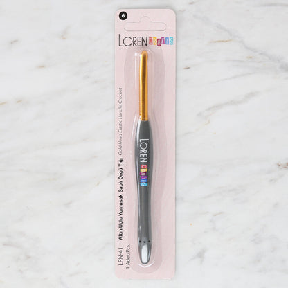 Loren Crafts Altın Uçlu Yumuşak Saplı Yün Tığ LRN - 041 6 mm