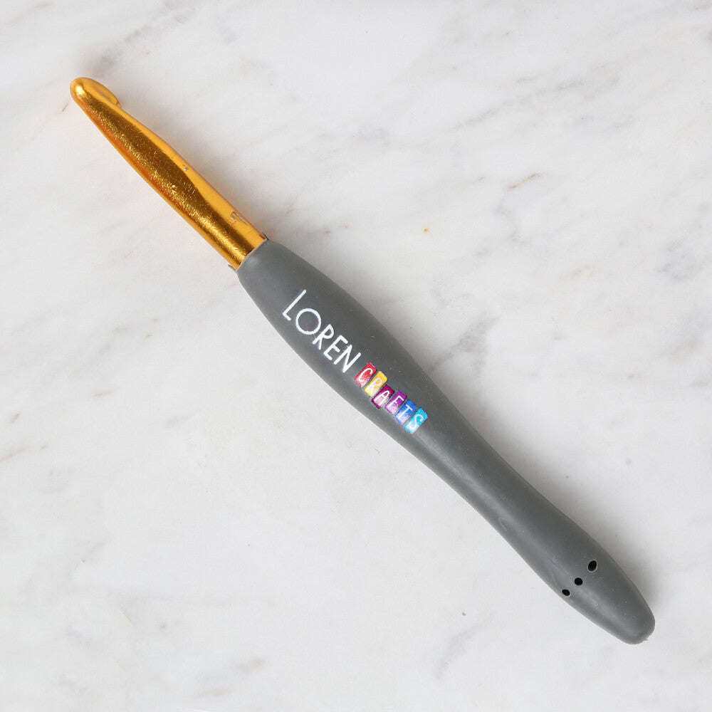 Loren Crafts Altın Uçlu Yumuşak Saplı Yün Tığ LRN - 041 7 mm