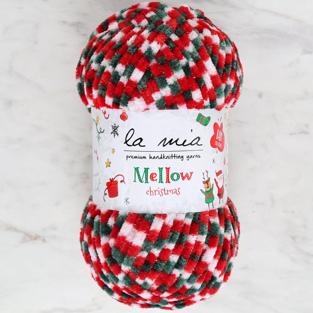 La Mia Mellow Christmas Gümüş Simli El Örgü İpi - 1001