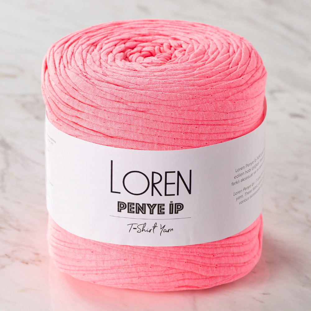 Loren Penye Kumaş El Örgü İpi Neon Pembe - 9
