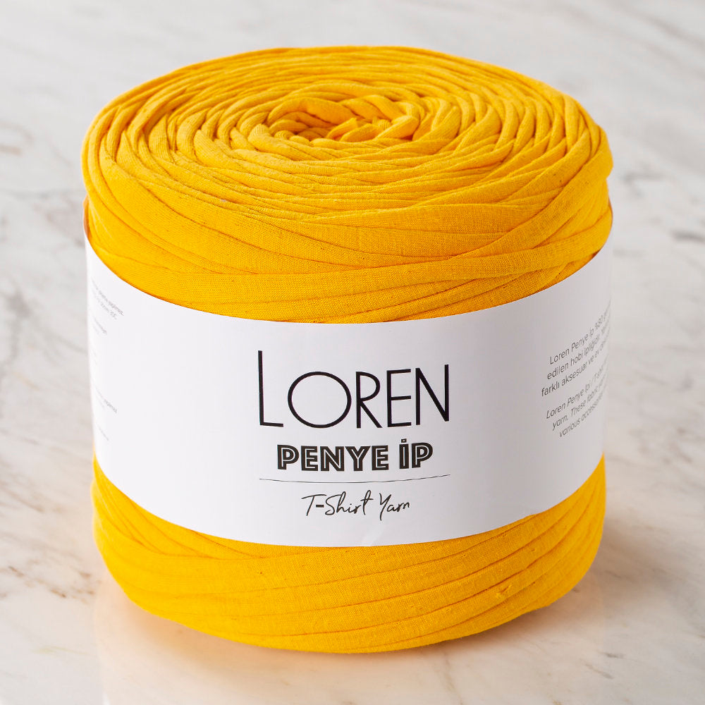 Loren Penye Kumaş El Örgü İpi Hardal Sarısı - 21