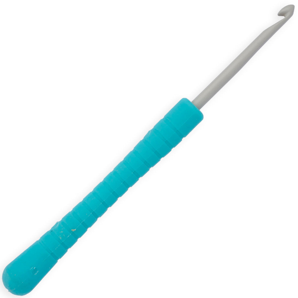 Pony Easy Grip 4 mm 14 cm Mavi Plastik Saplı Yün Tığ - 30805