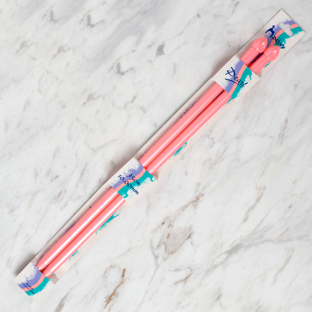 Pony Pearl  10.00 mm 35 cm Pembe Plastik Şiş - 33638