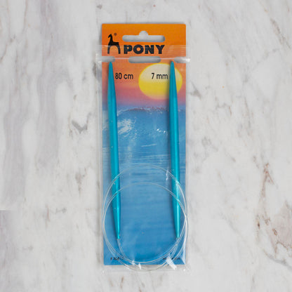 Pony Colour 7 mm 80 cm Mavi Misinalı Şiş - 50815