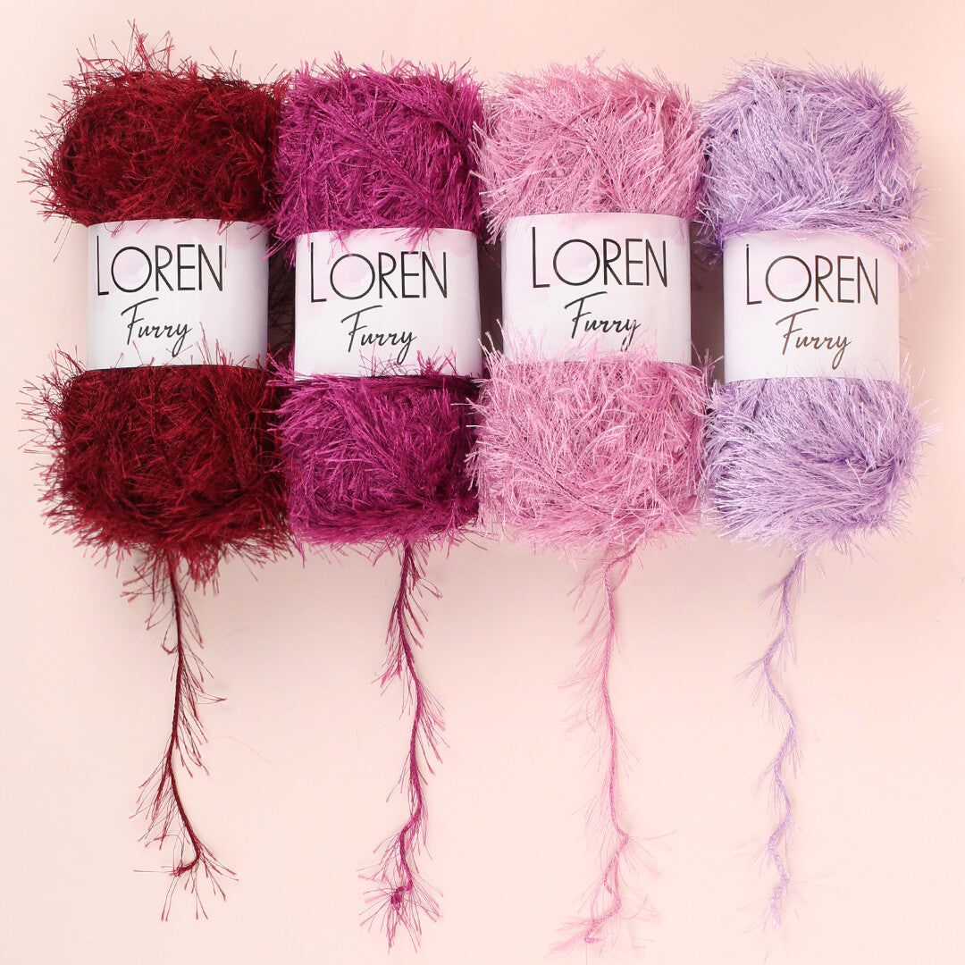 Loren Furry Pembe El Örgü İpi - RF014