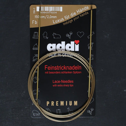 Addi 2 mm 150 cm Uzun Uçlu Misinalı Örgü Şişi- 755-7