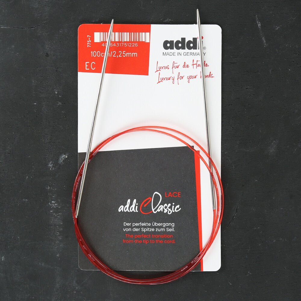 Addi 2,25mm 100cm Uzun Uçlu Misinalı Örgü Şişi - 775-7