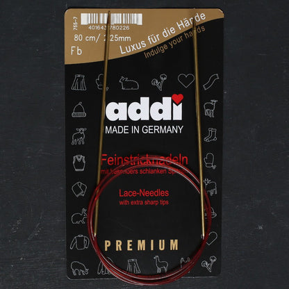 Addi 2,25mm 80cm Klasik Uzun Uçlu Misinalı Örgü Şişi - 755-7