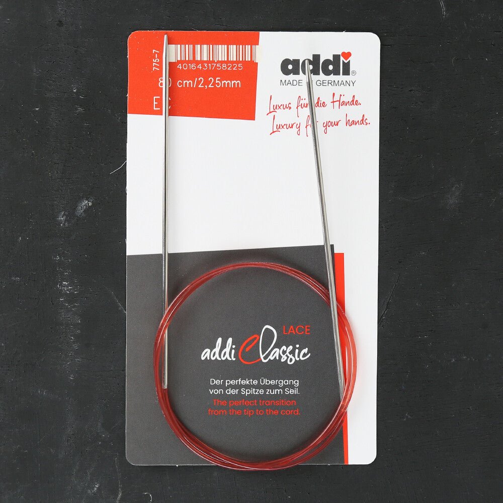 Addi 2.25mm 80cm Uzun Uçlu Misinalı Örgü Şişi - 775-7