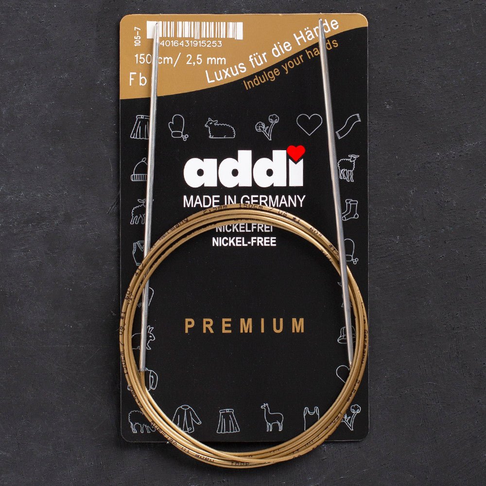 Addi 2,5mm 150cm Klasik Misinalı Şiş- 105-7