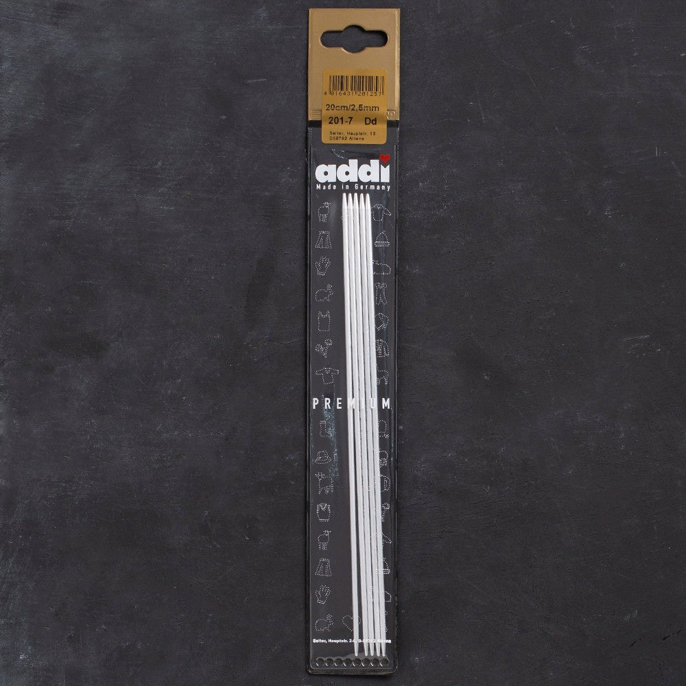 Addi 2,5mm 20cm 5'li Çorap Şişi - 201-7