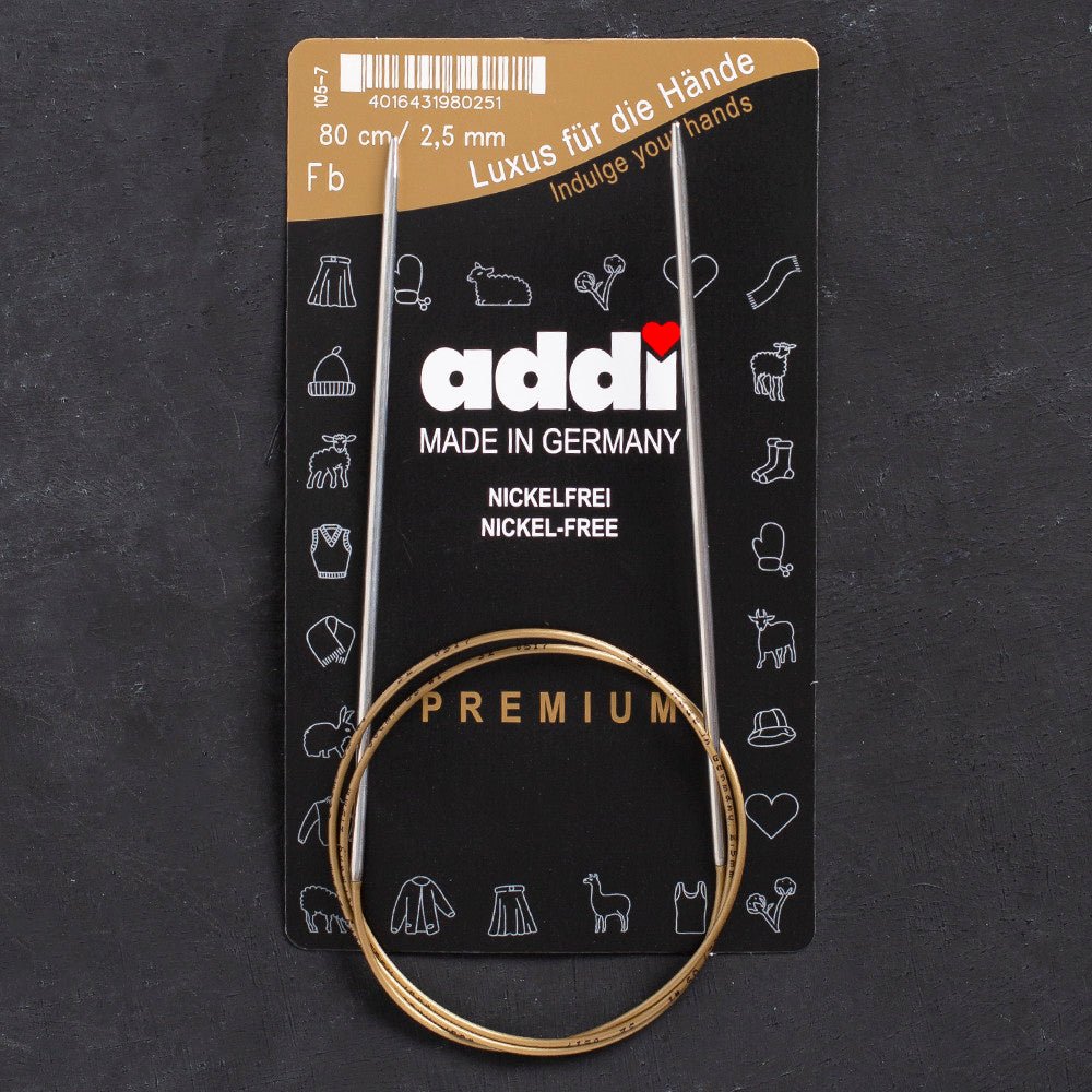 Addi 2,5mm 80cm Klasik Misinalı Şiş- 105-7
