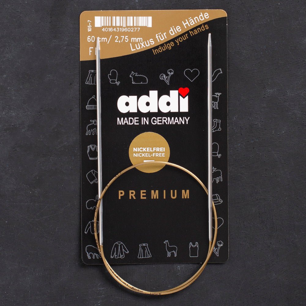 Addi 2,75mm 60cm Klasik Misinalı Şiş- 105-7