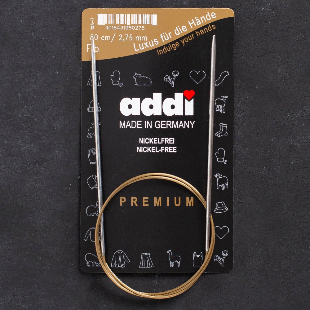 Addi 2,75mm 80cm Klasik Misinalı Şiş- 105-7