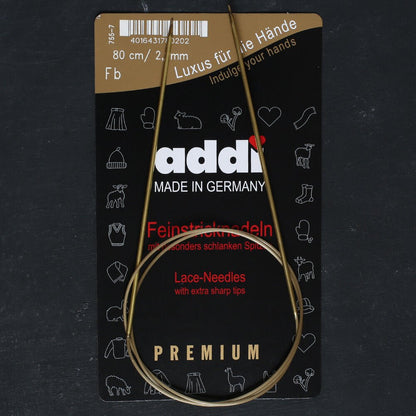 Addi 2mm 80cm Klasik Uzun Uçlu Misinalı Örgü Şişi - 755-7