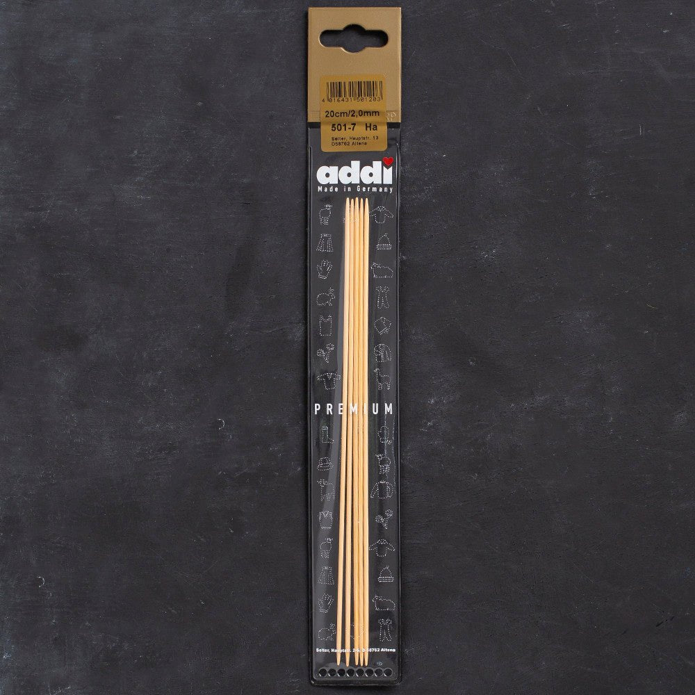 Addi Bambus 2mm 20cm Bambu Çorap Şişi - 501-7