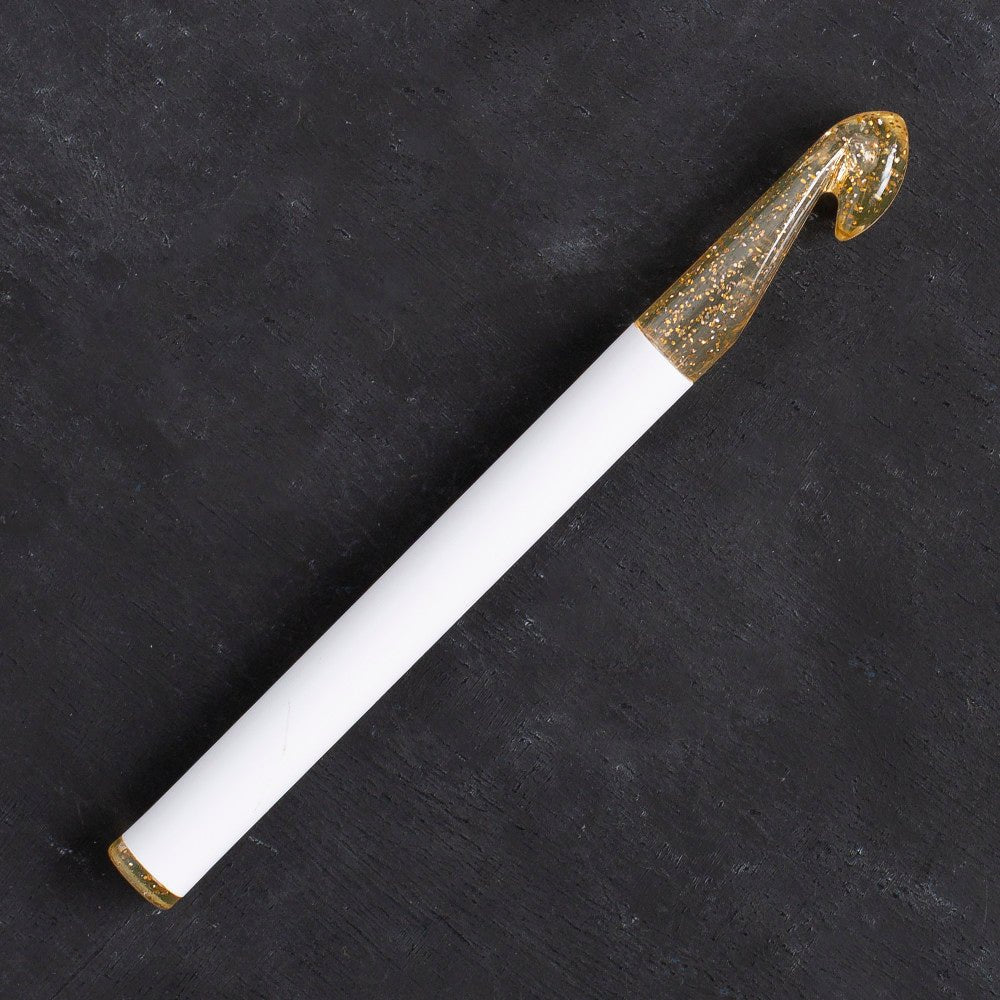 Addi Champagner 12mm 15cm Plastik Simli Yün Tığ - 445-7