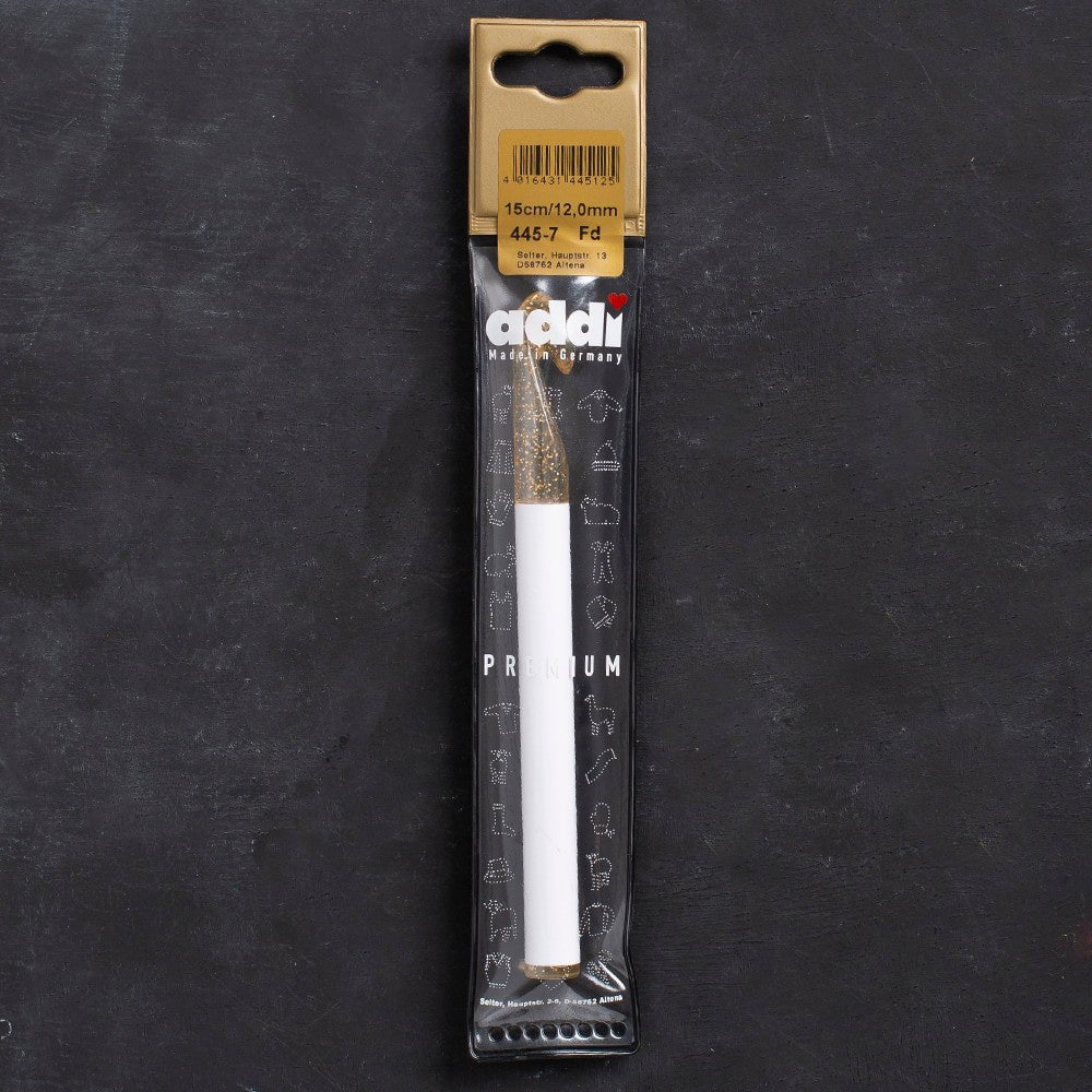 Addi Champagner 12mm 15cm Plastik Simli Yün Tığ - 445-7
