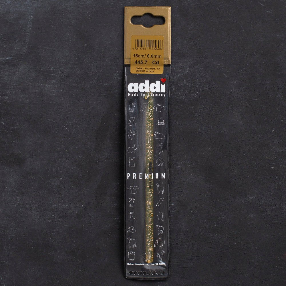 Addi Champagner 6mm 15cm Plastik Simli Yün Tığ - 445-7