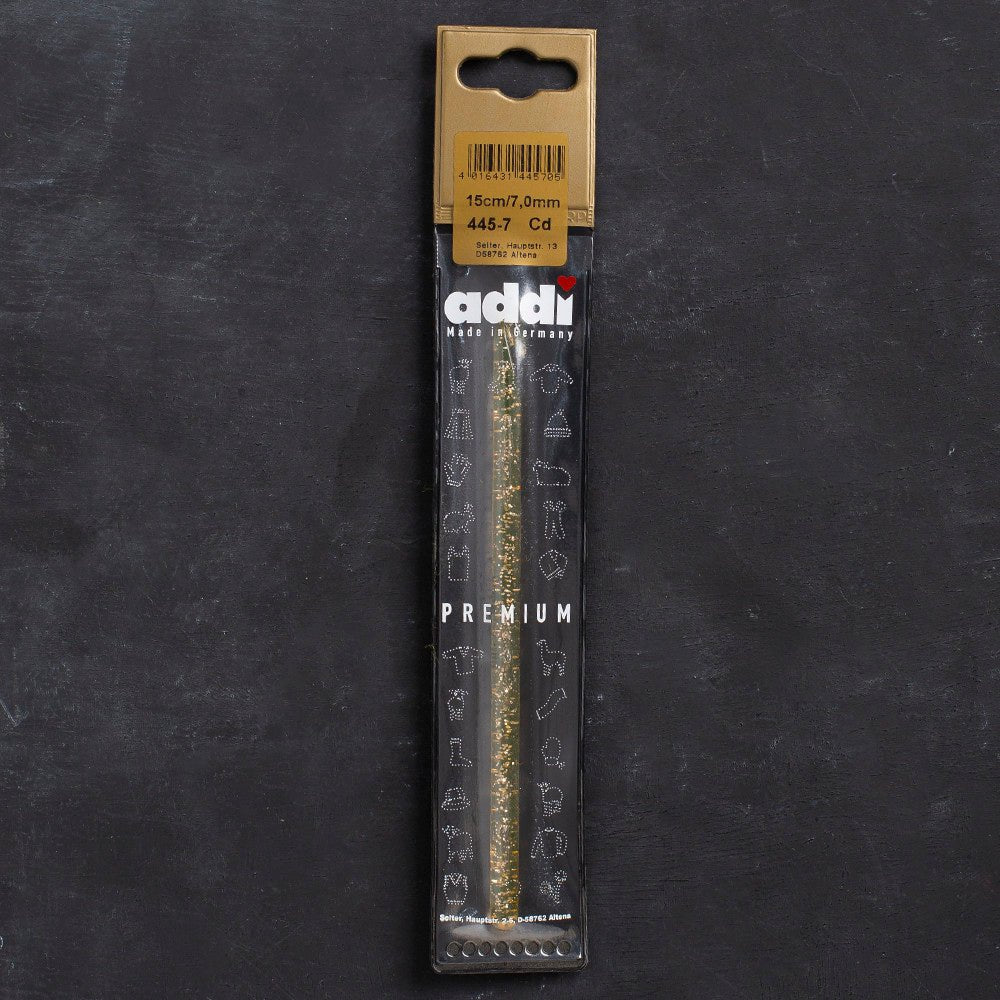 Addi Champagner 7mm 15cm Plastik Simli Yün Tığ - 445-7