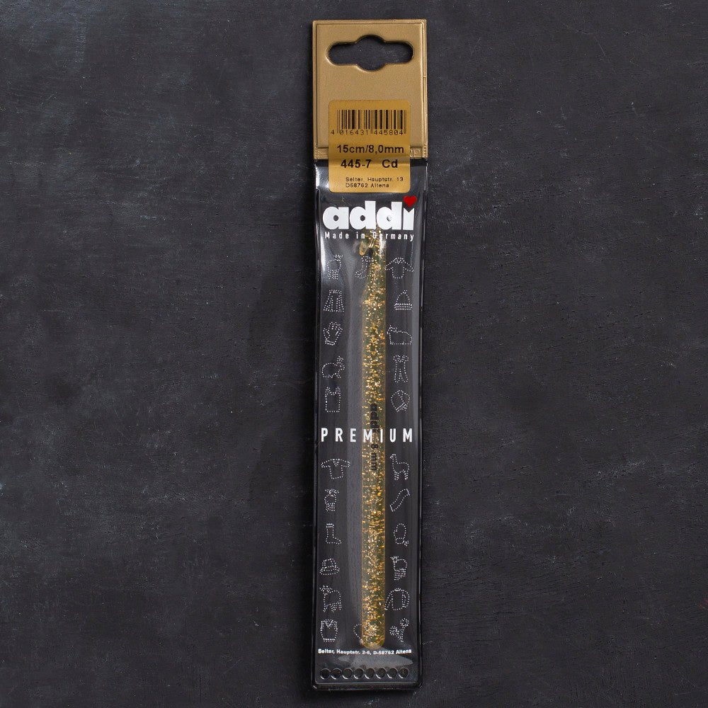 Addi Champagner 8mm 15cm Plastik Simli Yün Tığ - 445-7