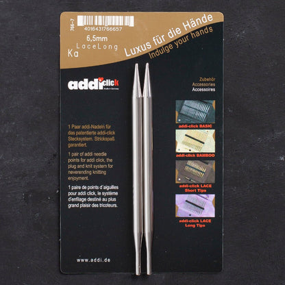 Addi Click 6.5mm 13cm Misinalı Dantel Şiş Ucu - 766-7