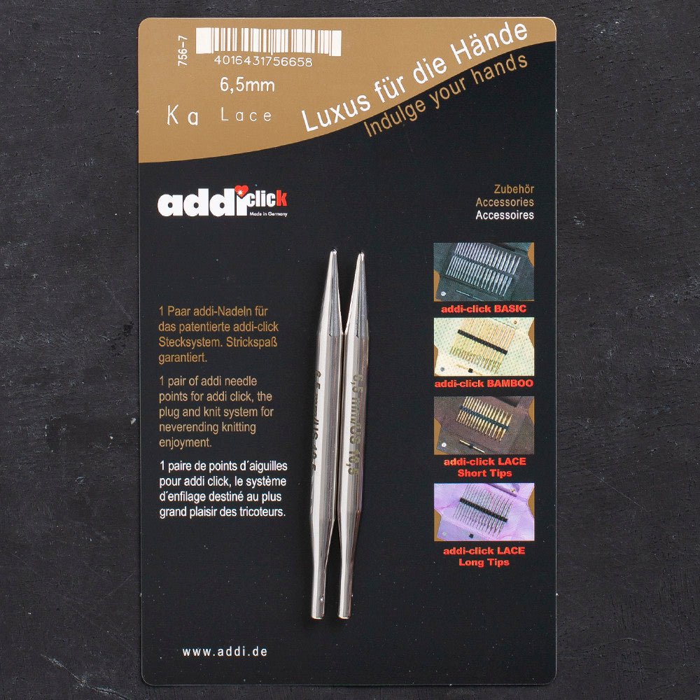 Addi Click 6.5mm 8cm Misinalı Dantel Şiş Ucu - 756-7