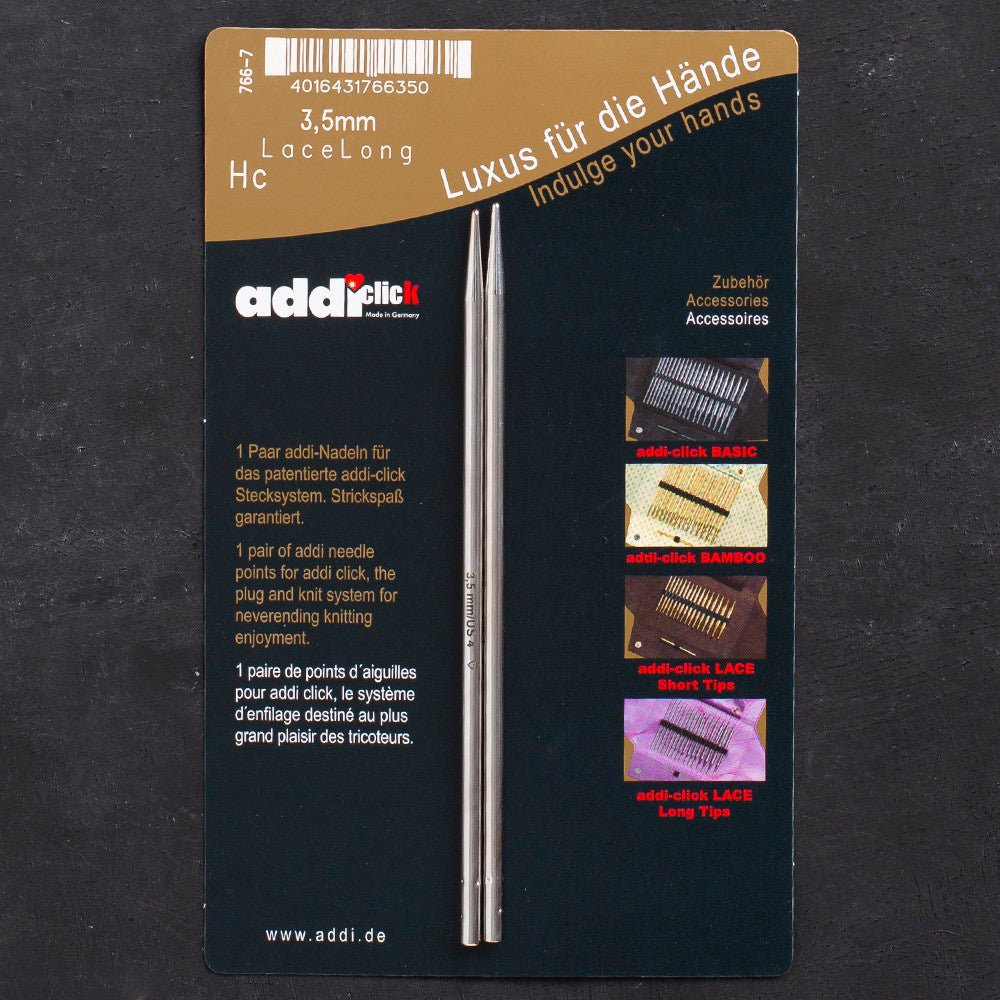 Addi Click Lace 3,5mm Değiştirilebilir Uzun Uçlu Dantel Şişi - 766-7