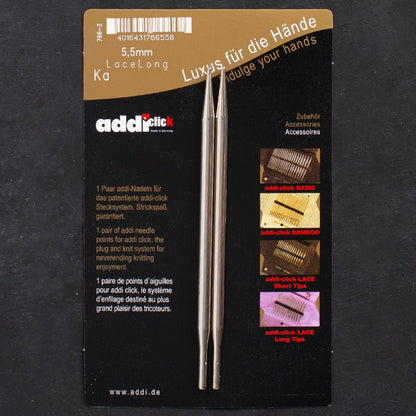 Addi Click Lace 5,5mm Değiştirilebilir Uzun Uçlu Dantel Şişi - 766-7