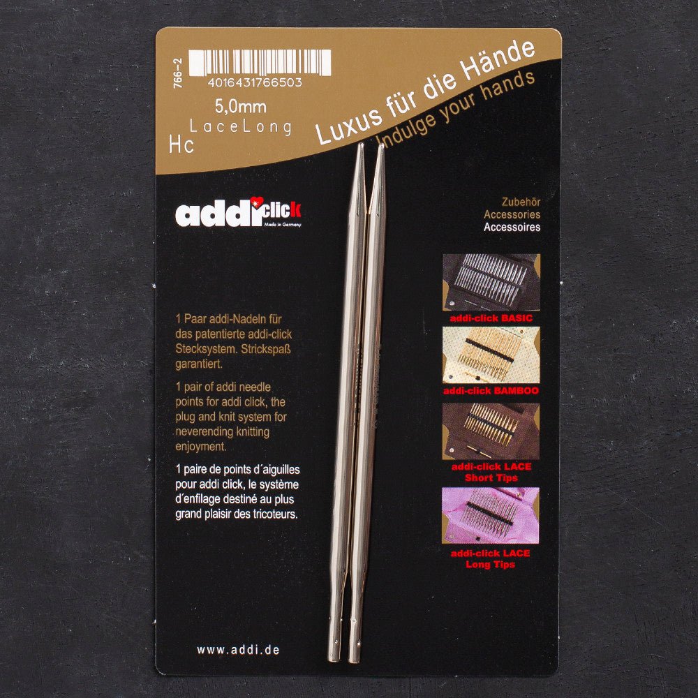 Addi Click Lace 5mm Değiştirilebilir Uzun Uçlu Dantel Şişi - 766-7