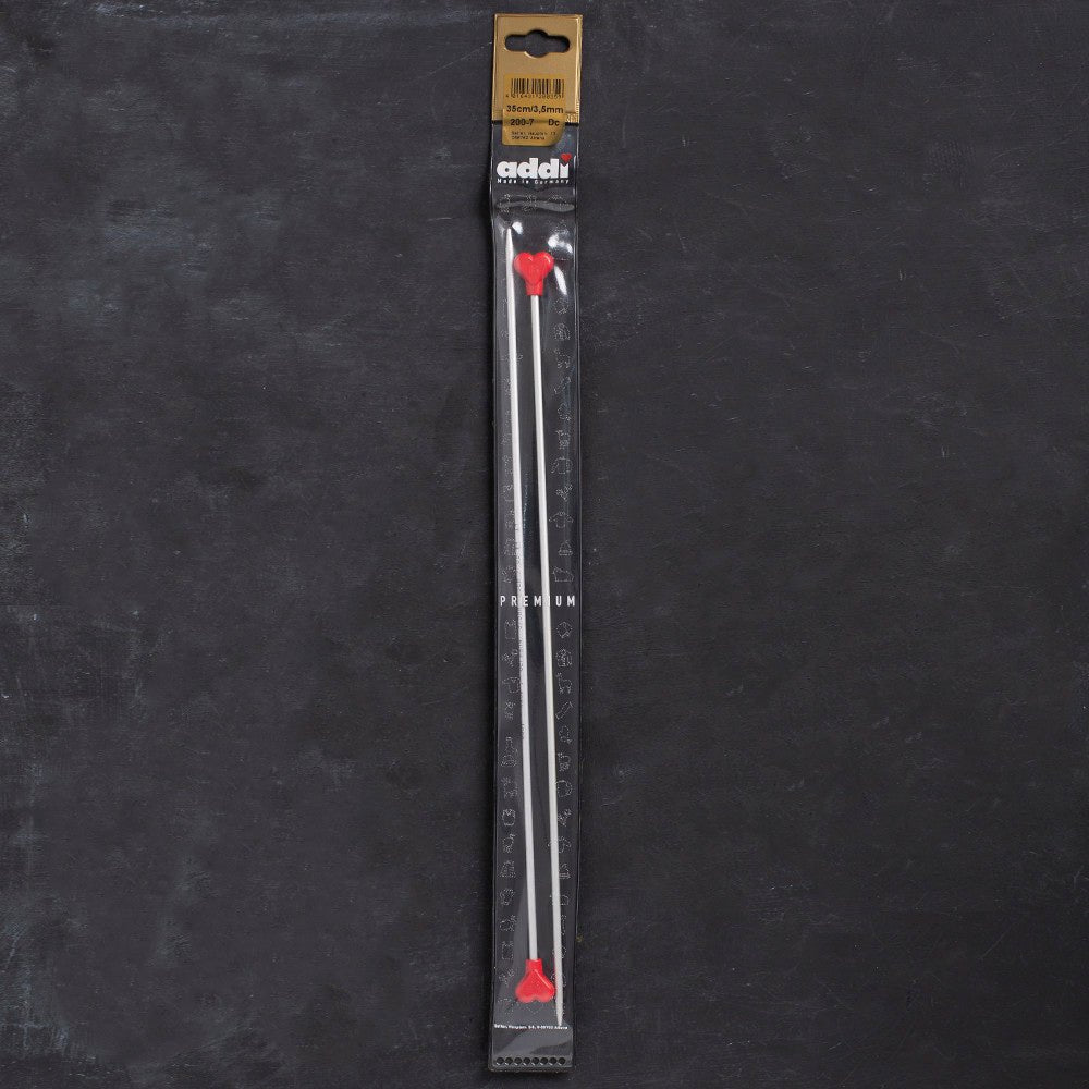 Addi Kalpli 3,5mm 35cm Klasik Alüminyum Örgü Şişi - 200-7