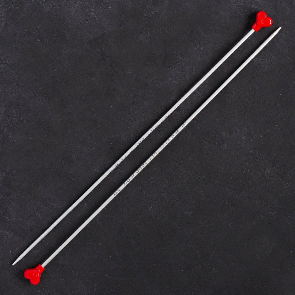 Addi Kalpli 3,5mm 35cm Klasik Alüminyum Örgü Şişi - 200-7