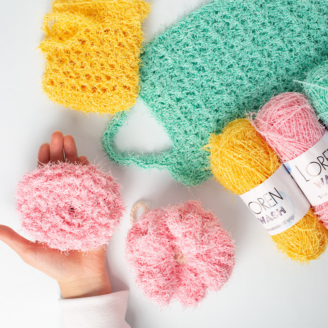Loren Wash Bebe Pembe El Örgü İpi - R094